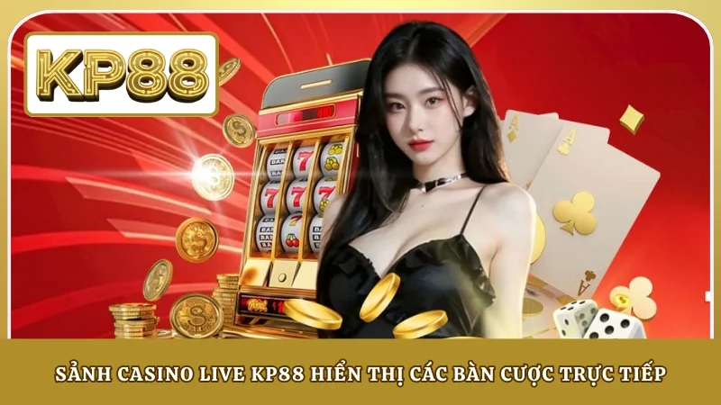 Sảnh casino live KP88 hiển thị các bàn cược trực tiếp