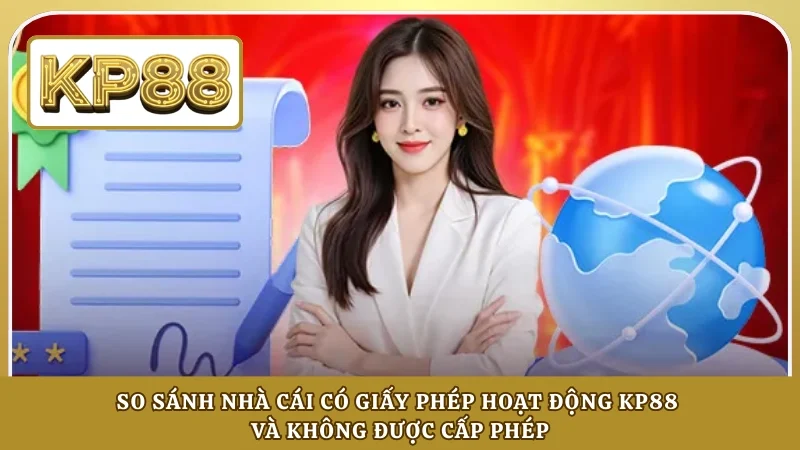 So sánh nhà cái có giấy phép hoạt động KP88 và không được cấp phép