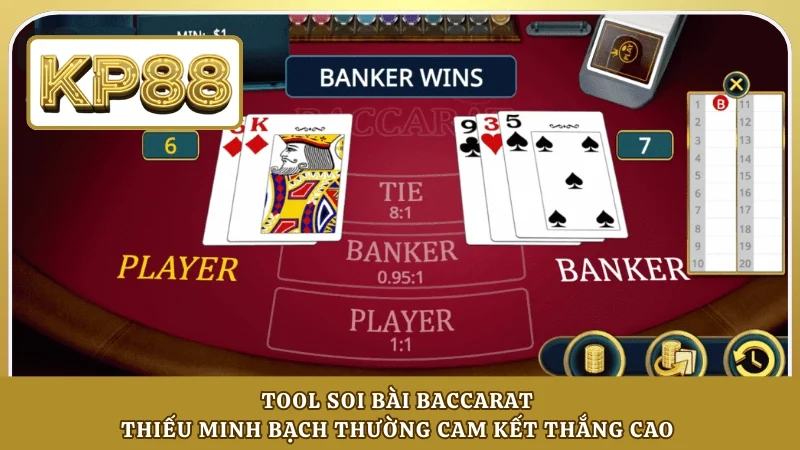 Tool soi bài Baccarat thiếu minh bạch thường cam kết thắng cao